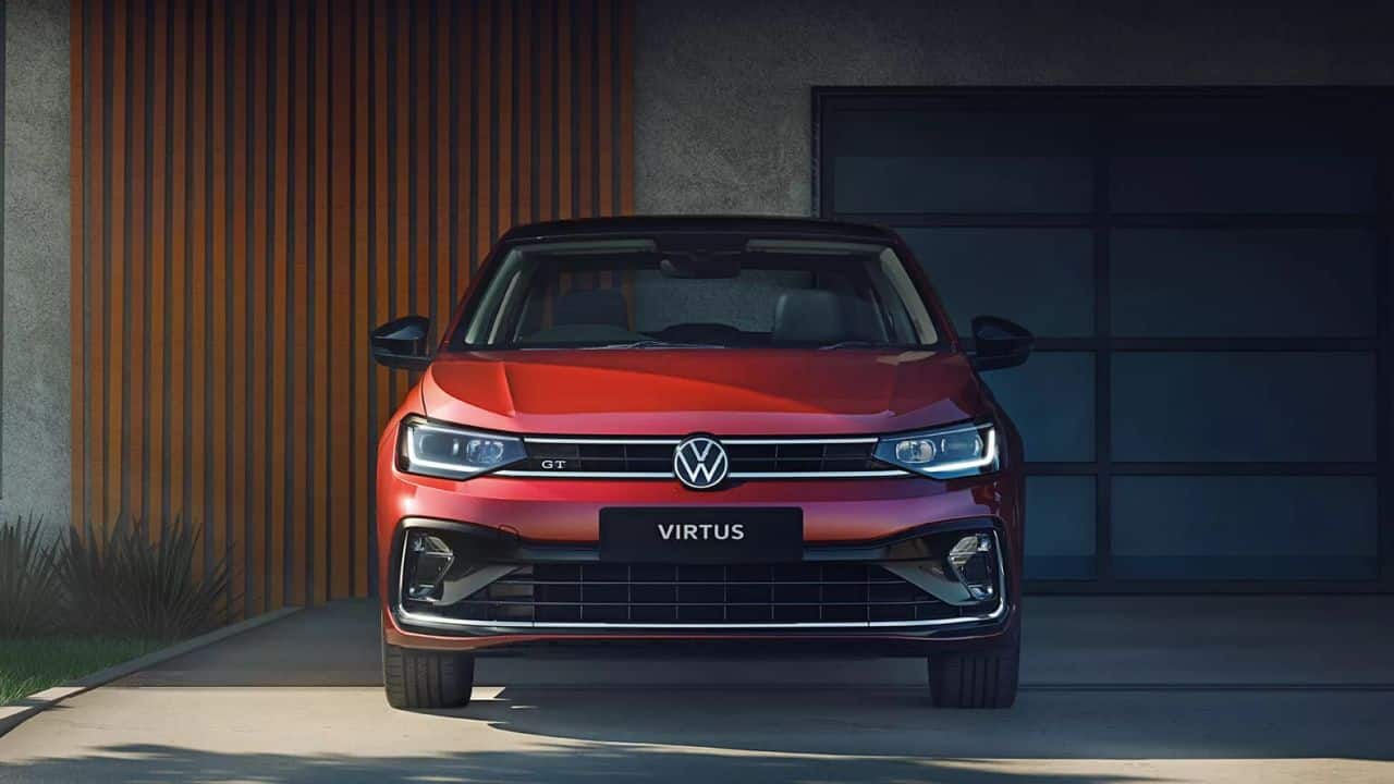 Design wise, the front has that similarity to the outgoing Vento, but there are hints of a grown-up attitude here. The fascia is more fleshed out and the headlamps are sleeker. L-shaped LED strips within the headlamp units merge seamlessly with the chrome strips on the slim grille line, at the centre of which is the 3D VW logo. Foglamps flank a larger air dam, all of it seeming to be one big, black unit. The length of the Virtus is a more apparent from the side. The roofline is raked and merges into the tail. This, combined with the sporty black alloys give the Virtus an almost coupe-like look. At the rear, the tail lights have been partially blacked out giving off a nice sophisticated vibe. (Image: Volkswagen)