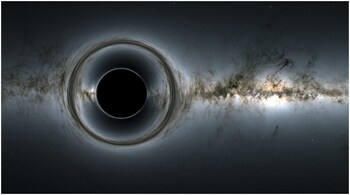 Even more astounding to scientists, this black hole is a whopper 10 times bigger than the black hole in our own Milky Way.