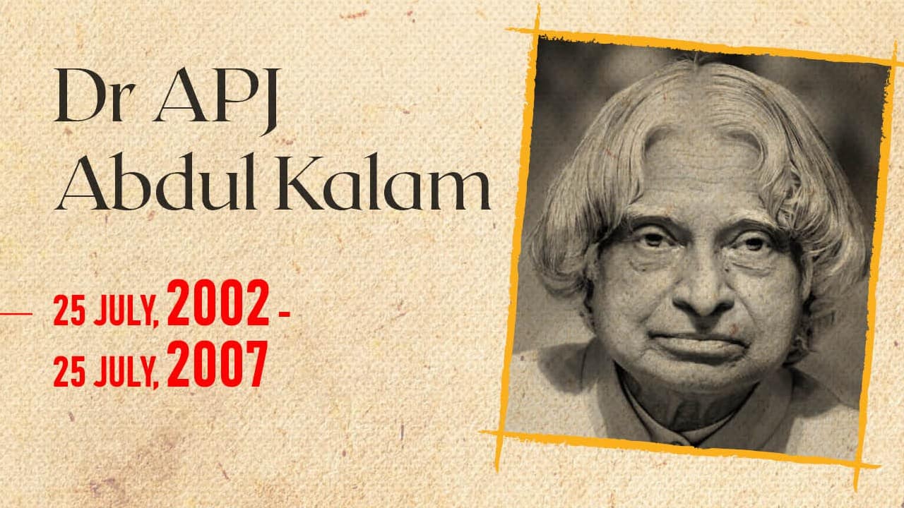 An Indian aerospace scientist, Dr APJ Abdul Kalam, served as the 11th President of India from July 25, 2002 to July 25, 2007. He was elected as the President with the support of both ruling Bharatiya Janata Party and the then-opposition Indian National Congress. Kalam was honoured with a Bharat Ratna, India’s highest civilian honour before becoming the President. (Image: News18 Creative)