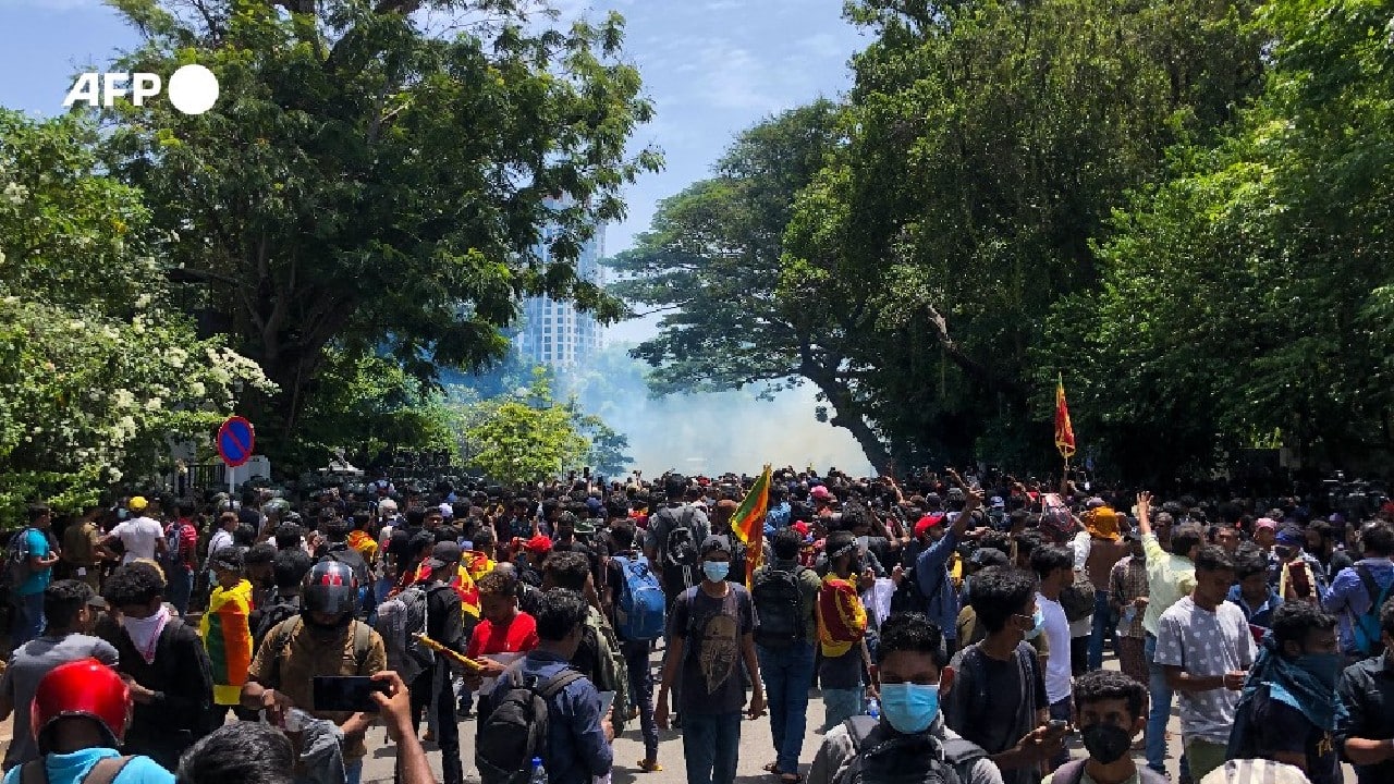 Hours later, Sri Lankan Prime Minister Ranil Wickremesinghe was appointed to be acting president as incumbent Gotabaya Rajapaksa was overseas, the parliamentary Speaker announced Wednesday as thousands of protesters demanded both men step down. (Image: AFP)