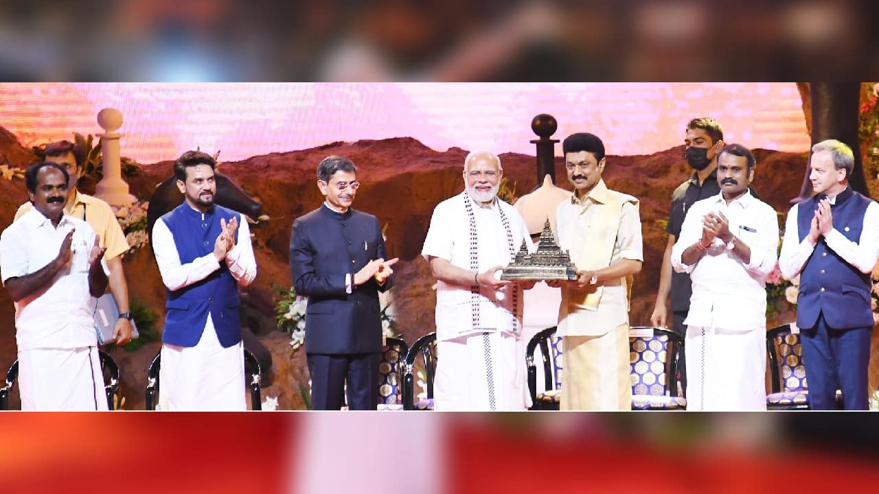 IN PICS  PM Modi declares open 44th Chess Olympiad in Chennai