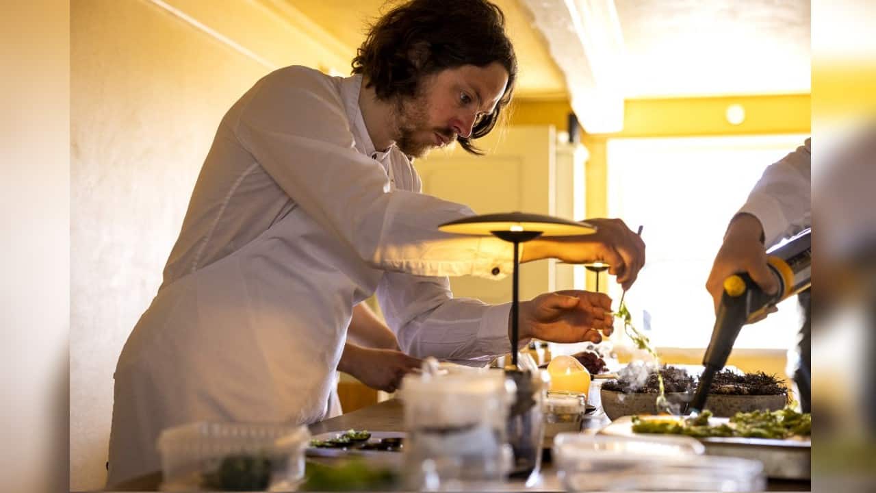 The young chef previously ran KOKS at home in the remote Faroe Islands, where he won his first star in 2017, his second in 2019, and the title of the world's most isolated Michelin restaurant. He plans to return there for a permanent installation, but explains he had always wanted to stretch his gastronomical legs in another territory in the far north, like Iceland, Greenland or even Svalbard. (Image: AFP)