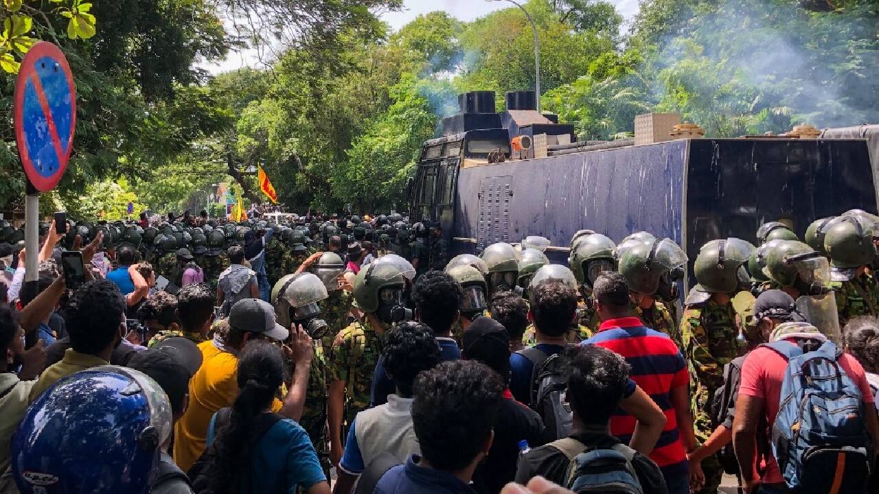 Sri Lanka declared a state of emergency on July 13 after the president fled overseas to escape anti-government protests, as thousands of people took to the streets, again furious that he had not yet stood down. (Image: AFP)