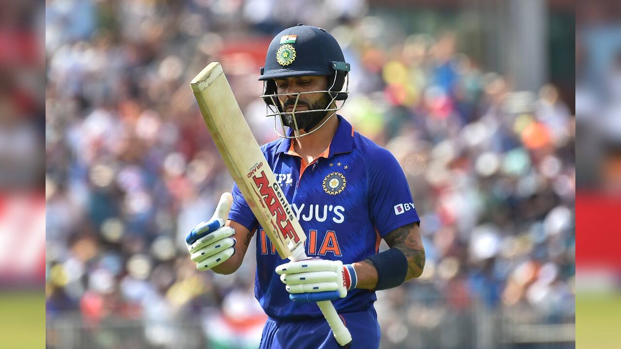 Dhawan’s bat turned in his hands as he skewed to backward point, Rohit nibbled at a delivery angling away from him, as did Kohli, whose luckless run across formats was extended after another low score. (Image: AP)