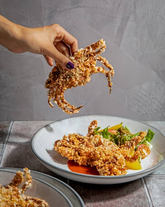 Crab Fritters at Cafe Duco, Mumbai
