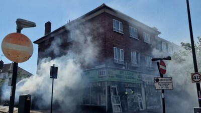 5 pics capture devastation of London fires as houses burn in record heatwave
