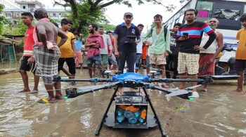 Garuda Aerospace's drones being deployed in flood-affected regions