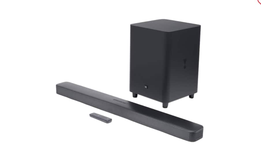 JBL Cinema SB510 Dolby Audio Soundbar: Rs 8,999 (was ₹18,999) The JBL Cinema SB510 is a budget-friendly soundbar that doesn't compromise on quality. It includes a built-in subwoofer, eliminating the need for a separate unit. Dolby Audio support enhances film and show soundtracks, while a dedicated centre channel improves voice clarity. Wireless streaming via Bluetooth and a simple HDMI ARC connection for setup add to its convenience.