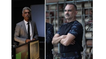 Makarand Deshpande (right) and Manish Chaudhari in 'Shoorveer'.