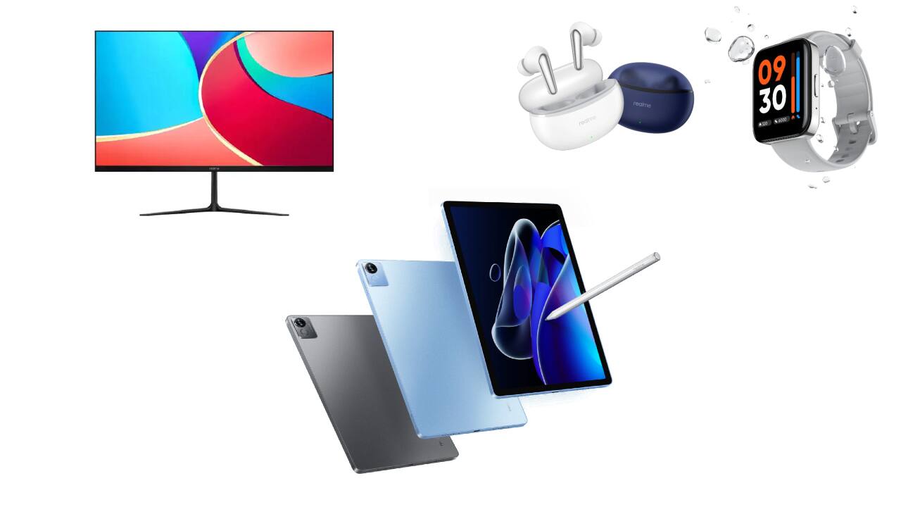  Realme has launched a bouquet of new devices for the Indian market. The company has introduced the follow-up to last year's Realme Pad - Realme Pad X, the Watch 3, Buds Air 3 Neo and a Realme Flat Monitor. The Realme Pad X features a starting price of Rs 19,999, while the Realme Flat monitor is priced at Rs 12,999. The Realme Watch 3 has been priced at Rs 3,499, while the Realme Buds Air 3 Neo and Realme Buds Wireless 2S are priced at Rs 1,999 and Rs 1,499, respectively. 