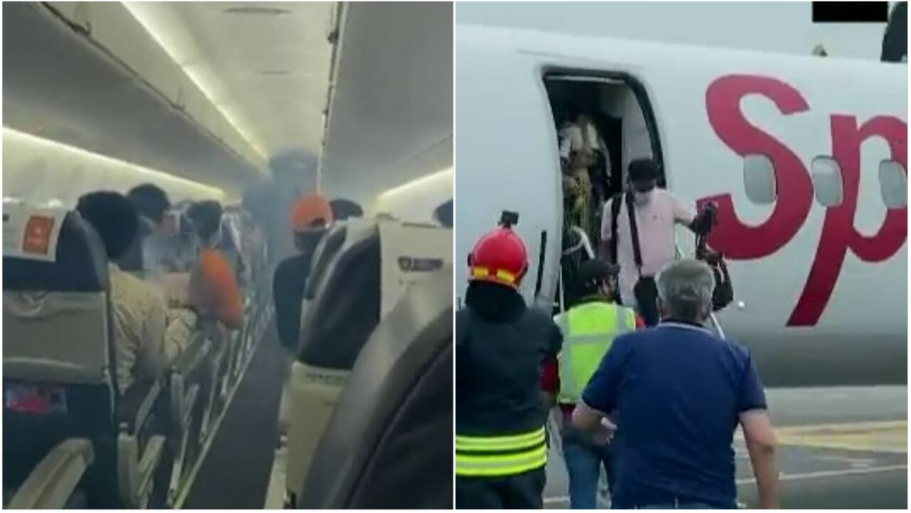 Watch: SpiceJet flight makes emergency landing in Delhi after smoke fills cabin