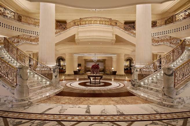 The lobby at Habtoor Palace, Dubai