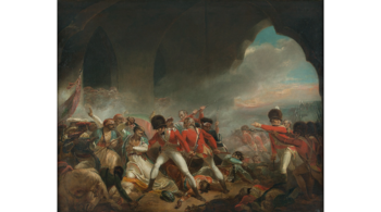 'The Last Effort and Fall of Tippoo Sultaun' by Henry Singleton, an oil on canvas painted in 1802, is the heart of the DAG exhibition.
