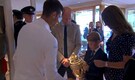 Watch: Prince George gets to hold Novak Djokovic's Wimbledon trophy