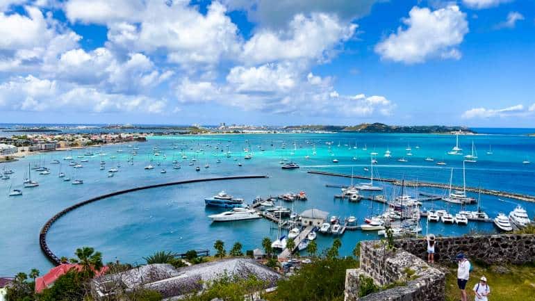 The view from Fort Louis, on the French side. (Photo courtesy Rahul Jagtiani)
