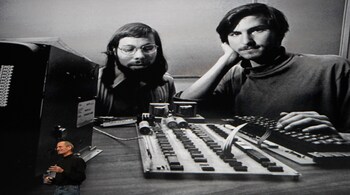 Apple founders Steve Jobs and Steve Wozniak.