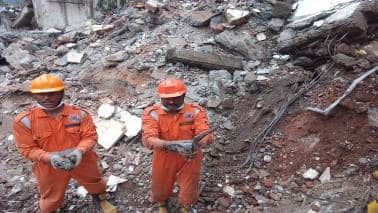 NDRF rescued two pigeons from the collapse site of Kurla on June 27. (Picture credits: NDRF)