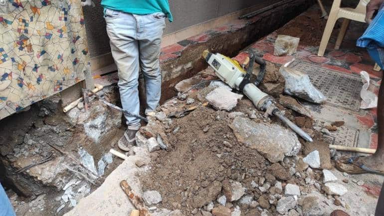Residents nearby have started redesigning their drains to prevent water flowing into their homes (Credit: Souptik)