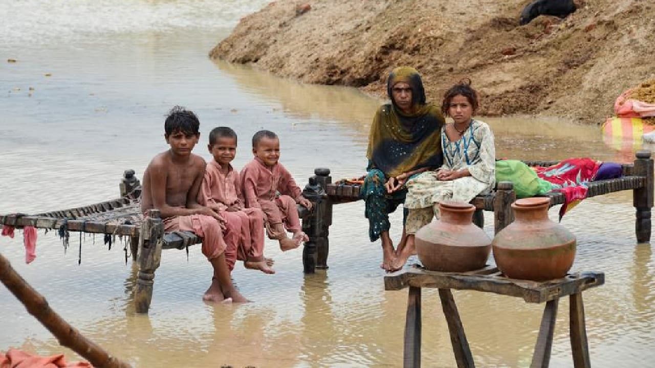 According to UNICEF, an estimated 4 million children were still living near contaminated flood waters as of mid-January 2023 (File image: Reuters)