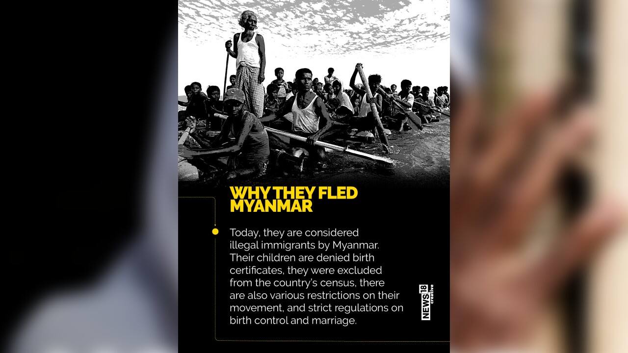 Today, they are considered illegal immigrants by Myanmar. Their children are denied birth certificates, they were excluded from the country&rsquo;s census, there are also various restrictions on their movement, and strict regulations on birth control and marriage. (Image: News18 Creative)