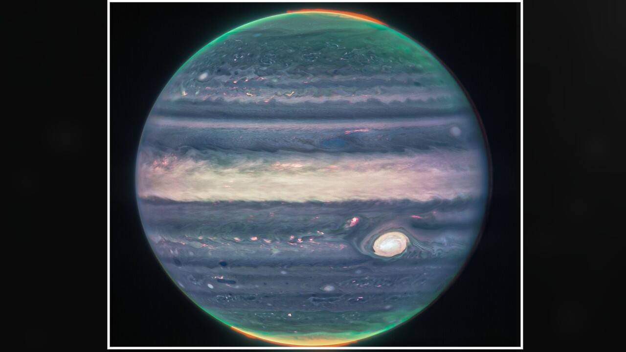 The world’s newest and biggest space telescope is showing Jupiter as never before, auroras and all. Scientists released the shots on August 22 of the solar system's biggest planet. (Image: NASA)