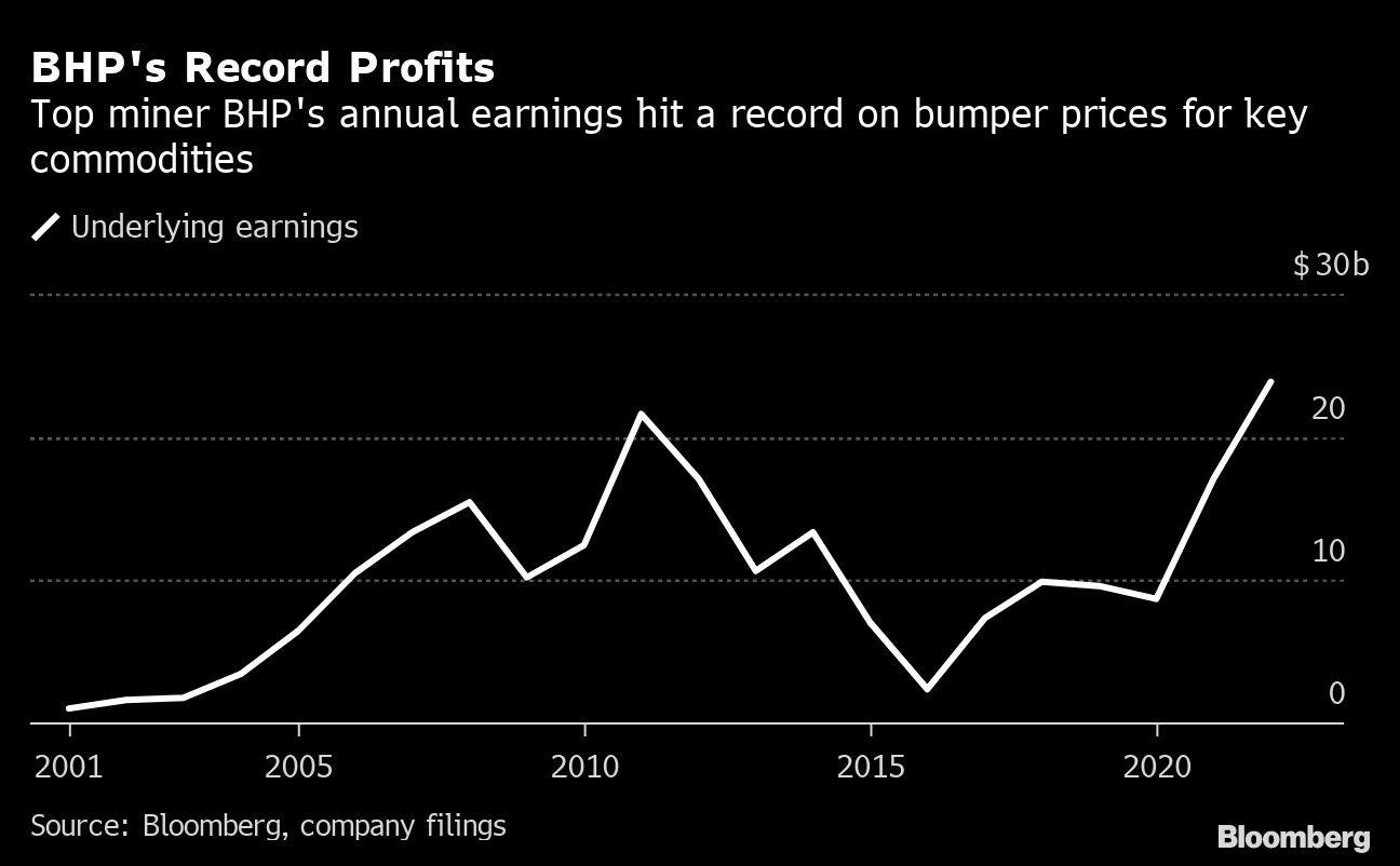 BHP's Record Profits | Top miner BHP's annual earnings hit a record on bumper prices for key commodities