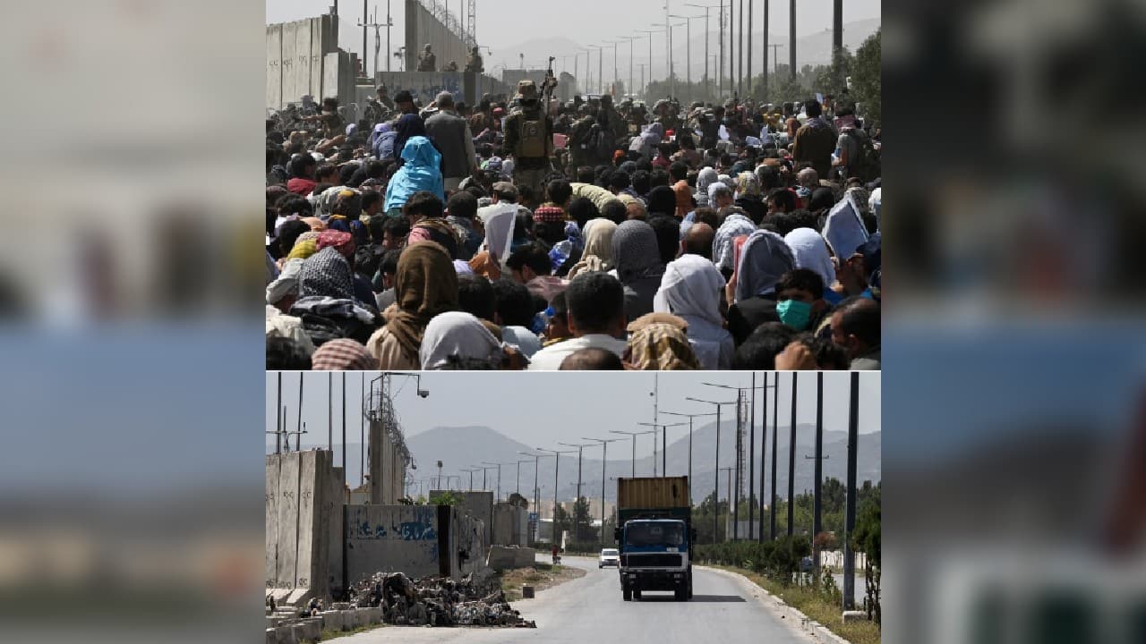 An AFP photographer captured images of the panic that symbolised Washington's turbulent withdrawal after two decades of military intervention that began after the September 11, 2001 attacks. (Image: AFP)