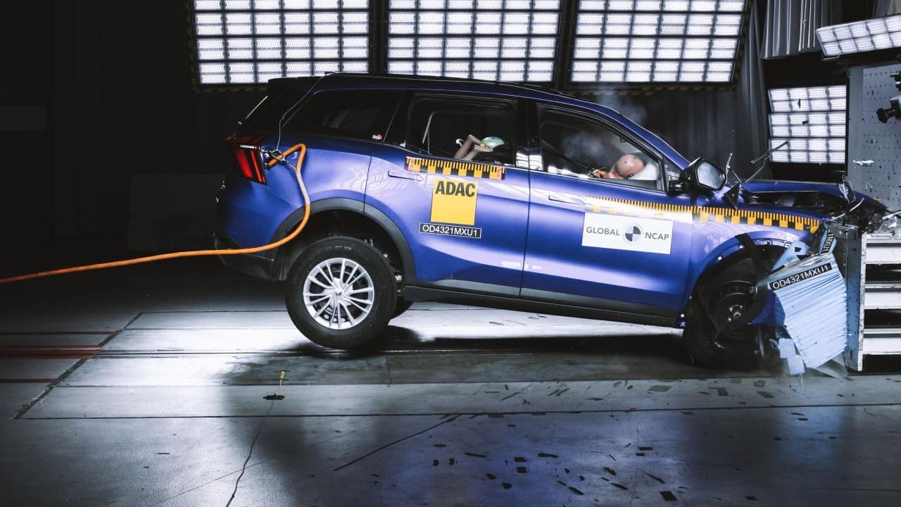 Mahindra XUV700 | 5 stars | The Mahindra XUV700 gets five stars in adult occupancy, but its score of 16.03 points out of 17 is just a bit shy of the Tata Altroz. However, the XUV700 also scores 41.66 points out of 49 when it comes to child safety, making it the best so far and earning it a four-star rating. The model of the XUV700 that was tested comes with dual airbags; however, the top-spec variant comes with seven airbags including curtain airbags and for the driver’s knees. According to the rating agency, the XUV700 was tested at 64 km/h and its body shell remained stable with the ability to withstand further loadings. Overall driver and passenger safety remained good with adequate protection to the tibias. The top-spec XUV700 comes with a number of safety tech including ADAS which is short for Advanced Driver Assistance System. This system gives it autonomous abilities such as automatic emergency braking, front collision warning, lane keep assist, smart pilot assist and driver drowsiness detection, among others. The Mahindra XUV700 is powered by either a petrol or diesel engine. The 2-litre turbo-petrol produces 197 hp of power and 380 Nm of torque. The 2.2-litre diesel, however, comes in two states of tune. One produces 152 hp of power and 360 Nm of torque. The higher tuned diesel churns out 182 hp of maximum power and 420 Nm of torque when mated to a manual transmission and 450 Nm of torque when mated to the automatic. Speaking of transmission options, the SUV is available with a 6-speed manual and a 6-speed automatic gearbox option. Prices for the Mahindra XUV700 start at Rs 13.18 lakh, ex-showroom. (Image: Mahindra) Mahindra XUV700 | 5 stars | The Mahindra XUV700 gets five stars in adult occupancy, but its score of 16.03 points out of 17 is just a bit shy of the Tata Altroz. However, the XUV700 also scores 41.66 points out of 49 when it comes to child safety, making it the best so far and earning it a four-star rating. The model of the XUV700 that was tested comes with dual airbags; however, the top-spec variant comes with seven airbags including curtain airbags and for the driver’s knees. According to the rating agency, the XUV700 was tested at 64 km/h and its body shell remained stable with the ability to withstand further loadings. Overall driver and passenger safety remained good with adequate protection to the tibias. The top-spec XUV700 comes with a number of safety tech including ADAS which is short for Advanced Driver Assistance System. This system gives it autonomous abilities such as automatic emergency braking, front collision warning, lane keep assist, smart pilot assist and driver drowsiness detection, among others. The Mahindra XUV700 is powered by either a petrol or diesel engine. The 2-litre turbo-petrol produces 197 hp of power and 380 Nm of torque. The 2.2-litre diesel, however, comes in two states of tune. One produces 152 hp of power and 360 Nm of torque. The higher tuned diesel churns out 182 hp of maximum power and 420 Nm of torque when mated to a manual transmission and 450 Nm of torque when mated to the automatic. Speaking of transmission options, the SUV is available with a 6-speed manual and a 6-speed automatic gearbox option. Prices for the Mahindra XUV700 start at Rs 13.18 lakh, ex-showroom. (Image: Mahindra)