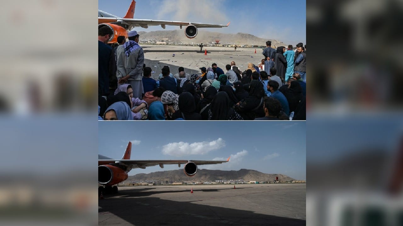 The Taliban's lightning offensive against government forces triggered a hasty withdrawal of US-led foreign troops, stunning the international community. The ensuing chaos was nowhere more evident than at Kabul airport as crowds of people rushed to be evacuated on any available flight out of the country. (Image: AFP)