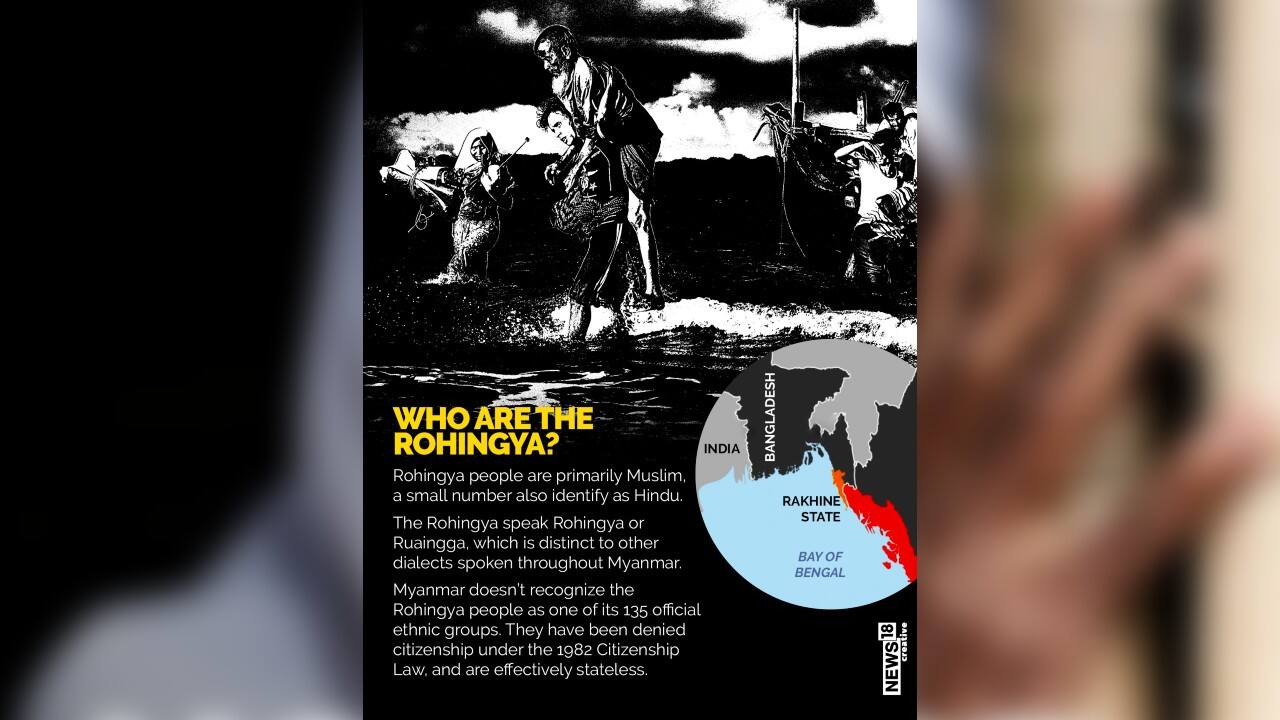 Rohingya people are primarily Muslim, a small number also identify as Hindu. The Rohingya speak Rohingya or Ruaingga, which is distinct to other dialects spoken throughout Myanmar. (Image: News18 Creative)