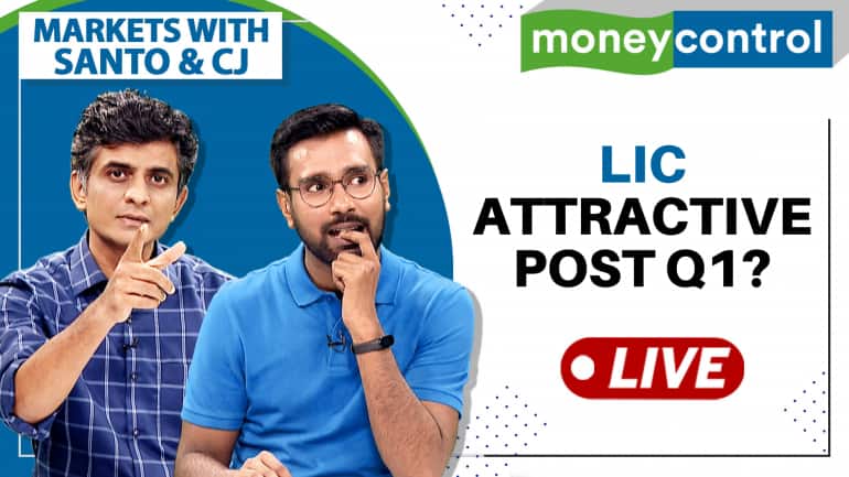 Stock Market Live| LIC Q1 results a turning point for stock? | Markets with Santo & CJ