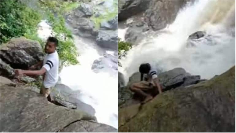 Mona Singh poses with husband Shyam against the gorgeous backdrop of a  waterfall in Jim Corbett; says she is 'loving it' - Times of India