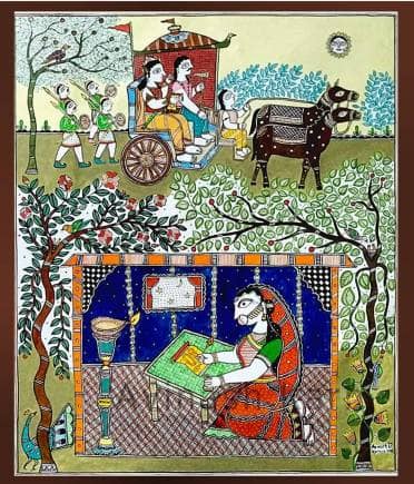Madhubani painting by Avinash Karn