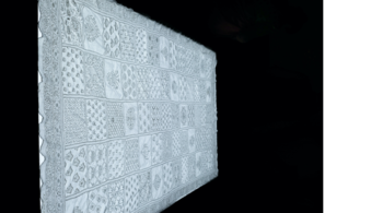 Designer Anjul Bhandari's Shatranj is a dupatta in chikankari, a rich embroidery tradition of the Awadh region, created by ten women artisans in 16 months.