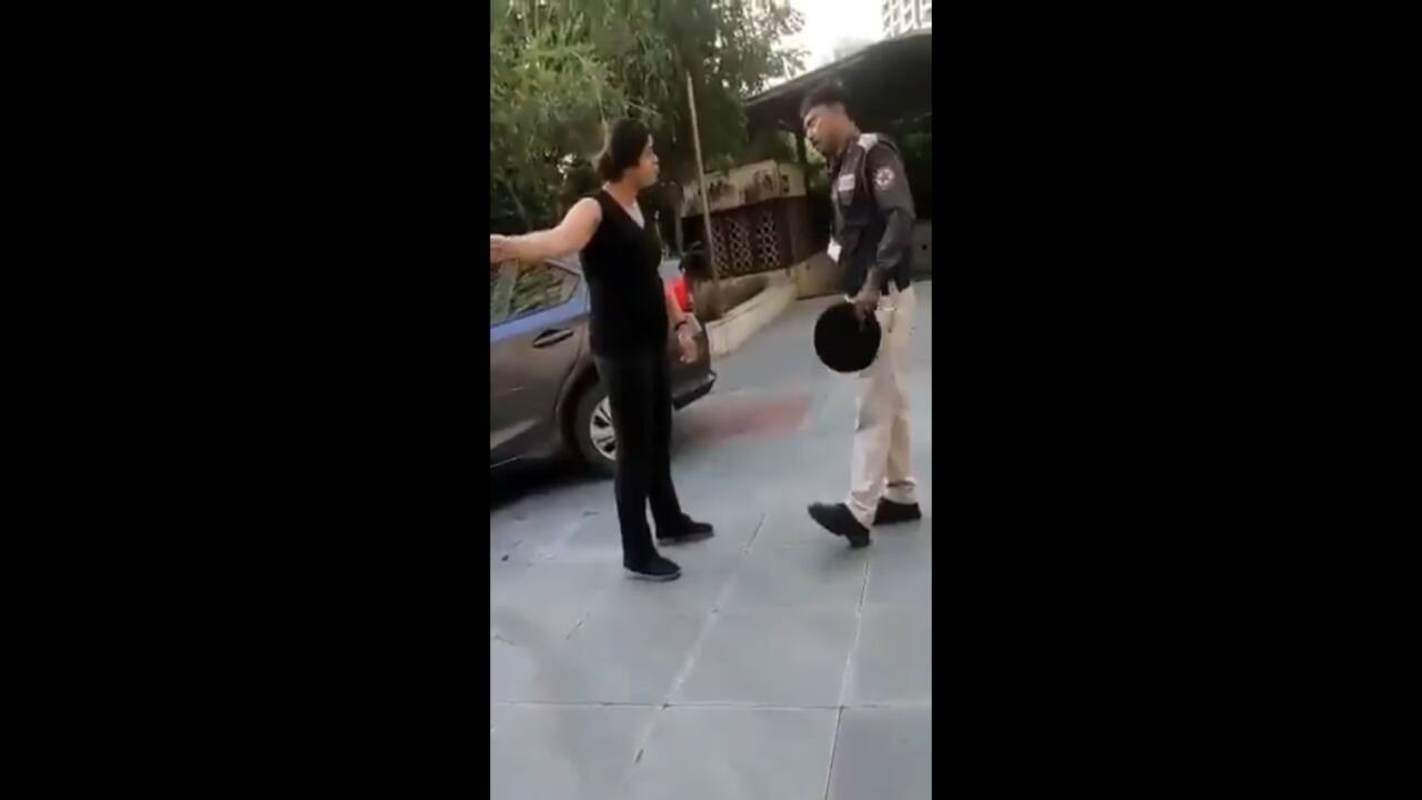 Noida woman, caught on camera abusing, assaulting security guard, arrested | Watch