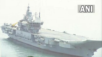 The warship has been built using indigenous equipment and machinery supplied by India's major industrial houses as well as over 100 MSMEs. It has a large number of indigenous equipment and machinery, involving major industrial houses in the country. (Image: ANI)