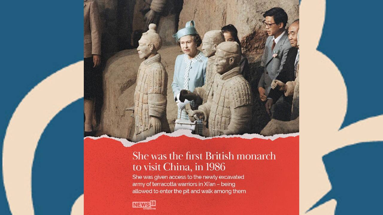She was the first British monarch to visit China, in 1986. (Image: News18 Creative) She was the first British monarch to visit China, in 1986. (Image: News18 Creative)