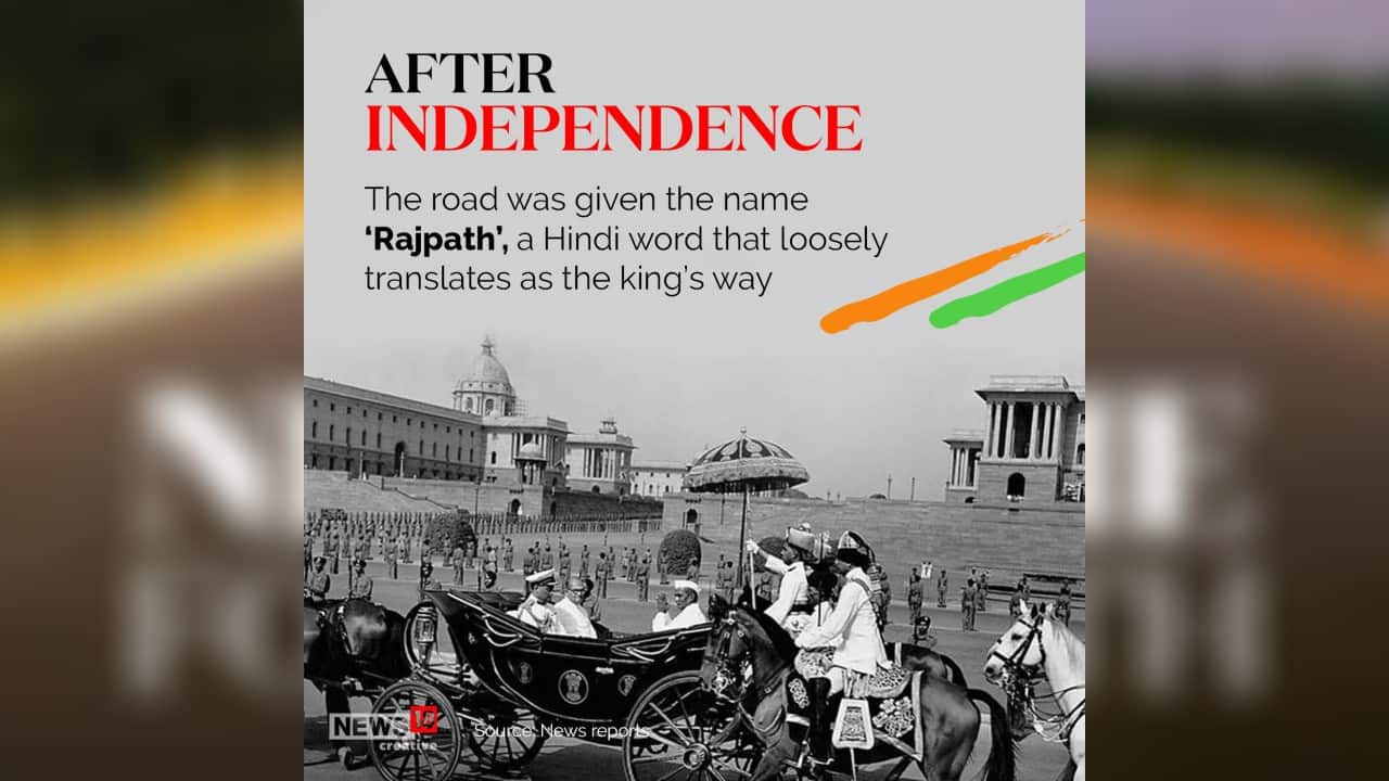 The road was given the name ‘Rajpath’, a Hindi word that loosely translates as the king’s way. (Image: News18 Creative)