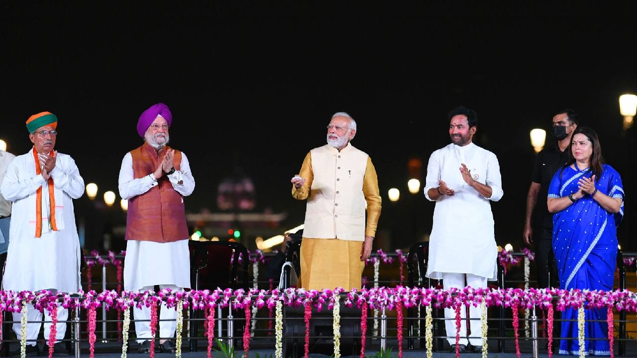 Prime Minister Narendra Modi inaugurated 'Kartavya Path' on September 8. It symbolises a shift from erstwhile Rajpath being an icon of power, to Kartavya Path being an example of public ownership and empowerment. (Source: PIB)