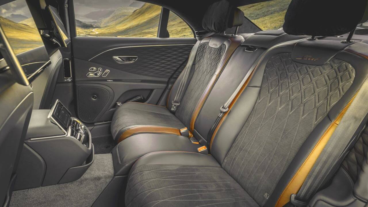 Following up with the changes, the instrument cluster as well as the infotainment unit now feature revised graphics, sportier pedals and Speed badging on the seats and illuminated door sills. The luxury car also gets its own set of luxury equipment, including 24-way adjustability for the front seats and 14-way adjustability for the rear. All of the seats come equipped with heating, ventilation, massage options and two memory positions. (Image: Bentley Motors) Following up with the changes, the instrument cluster as well as the infotainment unit now feature revised graphics, sportier pedals and Speed badging on the seats and illuminated door sills. The luxury car also gets its own set of luxury equipment, including 24-way adjustability for the front seats and 14-way adjustability for the rear. All of the seats come equipped with heating, ventilation, massage options and two memory positions. (Image: Bentley Motors)