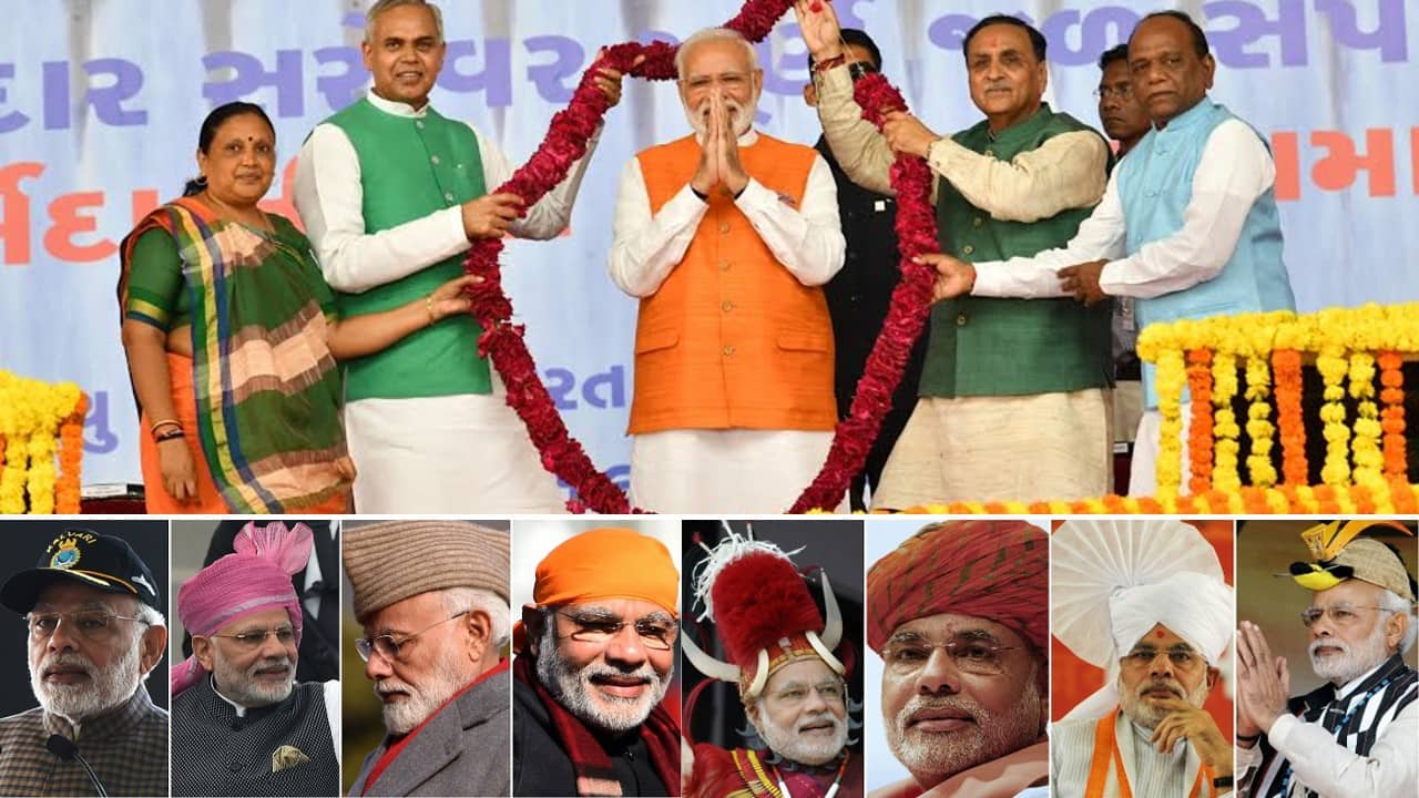 2019 | Prime Minister Modi celebrated his 69th birthday with a packed schedule spending most of the time in Gujarat, his home state. He visited the Sardar Sarovar Dam in Narmada to witness the milestone of the dam reaching its highest capacity at 138.68 metres for the first time since its height was raised in 2017.