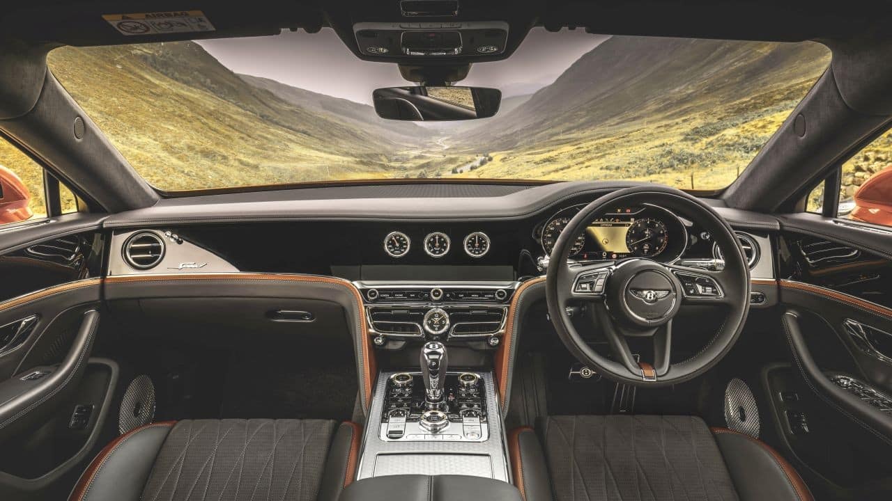 Bentley is also positioning the Flying Spur Speed as a driver’s car. Unlike the rest of its chauffeur-driven lineup, the Speed will get the obvious changes to enhance the driving dynamics for enthusiasts. This is achieved with stiffer suspension and steering setups, all-wheel steering, torque vectoring and Dynamic Ride, all included as standard. Three driving modes also come standard – Comfort, Bentley and Soft – each of which alters the availability of torque in the front wheels. (Image: Bentley Motors) Bentley is also positioning the Flying Spur Speed as a driver’s car. Unlike the rest of its chauffeur-driven lineup, the Speed will get the obvious changes to enhance the driving dynamics for enthusiasts. This is achieved with stiffer suspension and steering setups, all-wheel steering, torque vectoring and Dynamic Ride, all included as standard. Three driving modes also come standard – Comfort, Bentley and Soft – each of which alters the availability of torque in the front wheels. (Image: Bentley Motors)