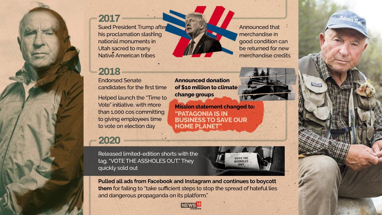 Released limited-edition shorts with the tag, “VOTE THE ASSHOLES OUT,” in 2020. They quickly sold out. Pulled all ads from Facebook and Instagram and continues to boycott them for failing to “take sufficient steps to stop the spread of hateful lies and dangerous propaganda on its platform.” (Image: News18 Creative)