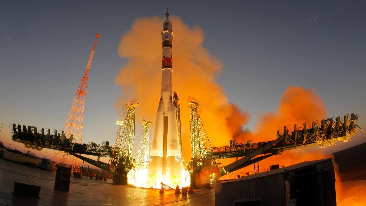 The Soyuz capsule rocketed into orbit from Kazakhstan and, just three hours later, pulled up at the space station. American Frank Rubio checked in for a six-month stay along with Russians Sergey Prokopyev and Dmitri Petelin. (Image: AP)
