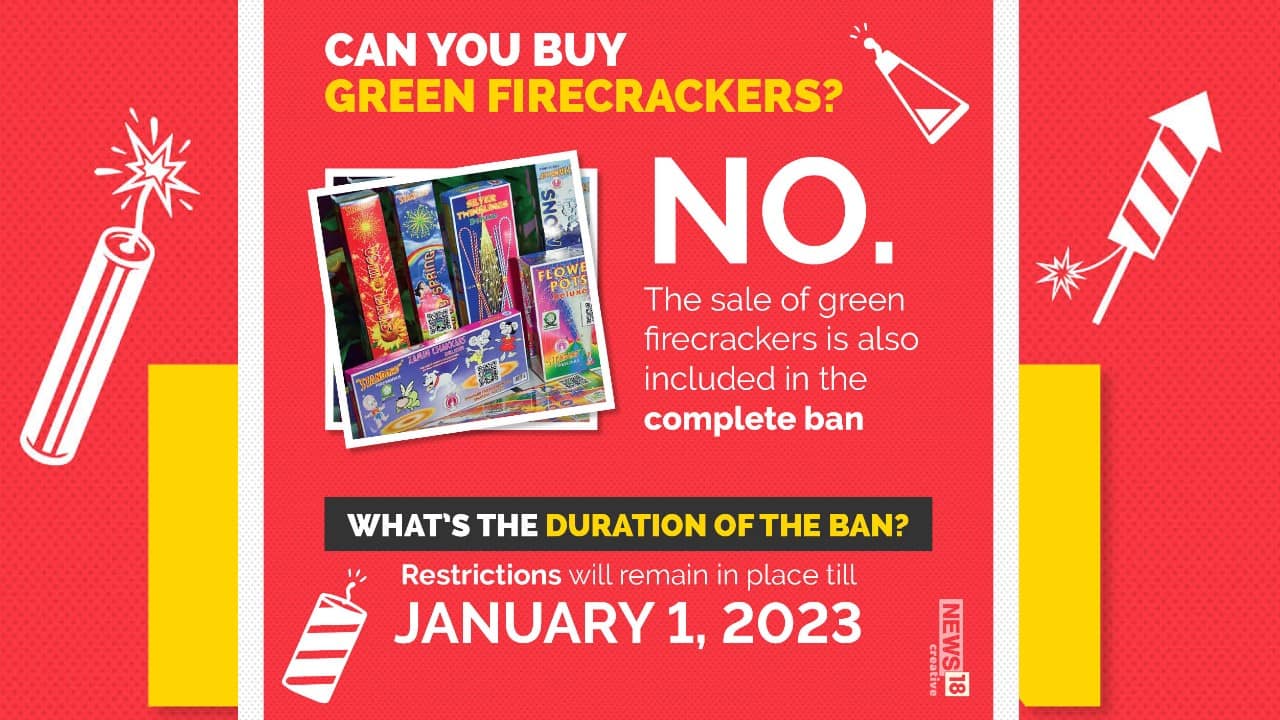 The sale of green firecrackers is also included in the complete ban. (Image: News18 Creative)