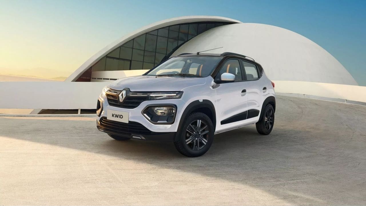 Renault Kwid | Rs 4.64 lakh | The 2022 Renault Kwid was launched this year with just mild refreshments to the cosmetics. These include new upholstery, wheel caps and decals on the Climber variant. The Renault Kwid gets two engine options to choose from. The entry-level engine is a 0.8-litre unit that produces 54 hp of maximum power and 72 Nm of torque that can be availed with only the 5-speed manual transmission option. The bigger 1-litre engine on the other hand produces 68 hp of maximum power and 91 Nm of torque. Along with the 5-speed manual gearbox, this variant can also be optioned with an AMT transmission. The insides are fleshed out as well. An 8-inch touchscreen infotainment system takes centre stage with Apple CarPlay and Android Auto, there is a digital instrument cluster and a reverse parking camera for some of the top trims. Safety is well thought of, too, with dual airbags at the front, seatbelts with pyrotech and load limiters as standard, ABS, EBD and seatbelt reminders. The Renault Kwid is the funkiest looking car in this list aside from the S-Presso and comes with its own two-tone paint job. This was done to attract the younger generation which Renault said was its target audience for the Kwid. (Image: Renault)