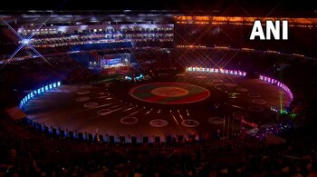 The Prime Minister Narendra Modi declares open the 36th National Games at a gala ceremony in the Narendra Modi stadium in Motera area of Ahmedabad city on September 29. "The largest stadium in the world is hosting the largest sports event for the nation with the youngest population," PM Narendra Modi at the opening of 36th National Games at Narendra Modi stadium in Ahmedabad, Gujarat. (Image: ANI)