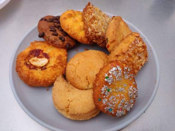 A selection of biscuits at Nimrah Bakery