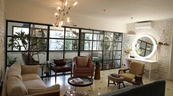 Natural light filters in through the glass windows of Eternal Sunshine, Alia Bhatt's production company.