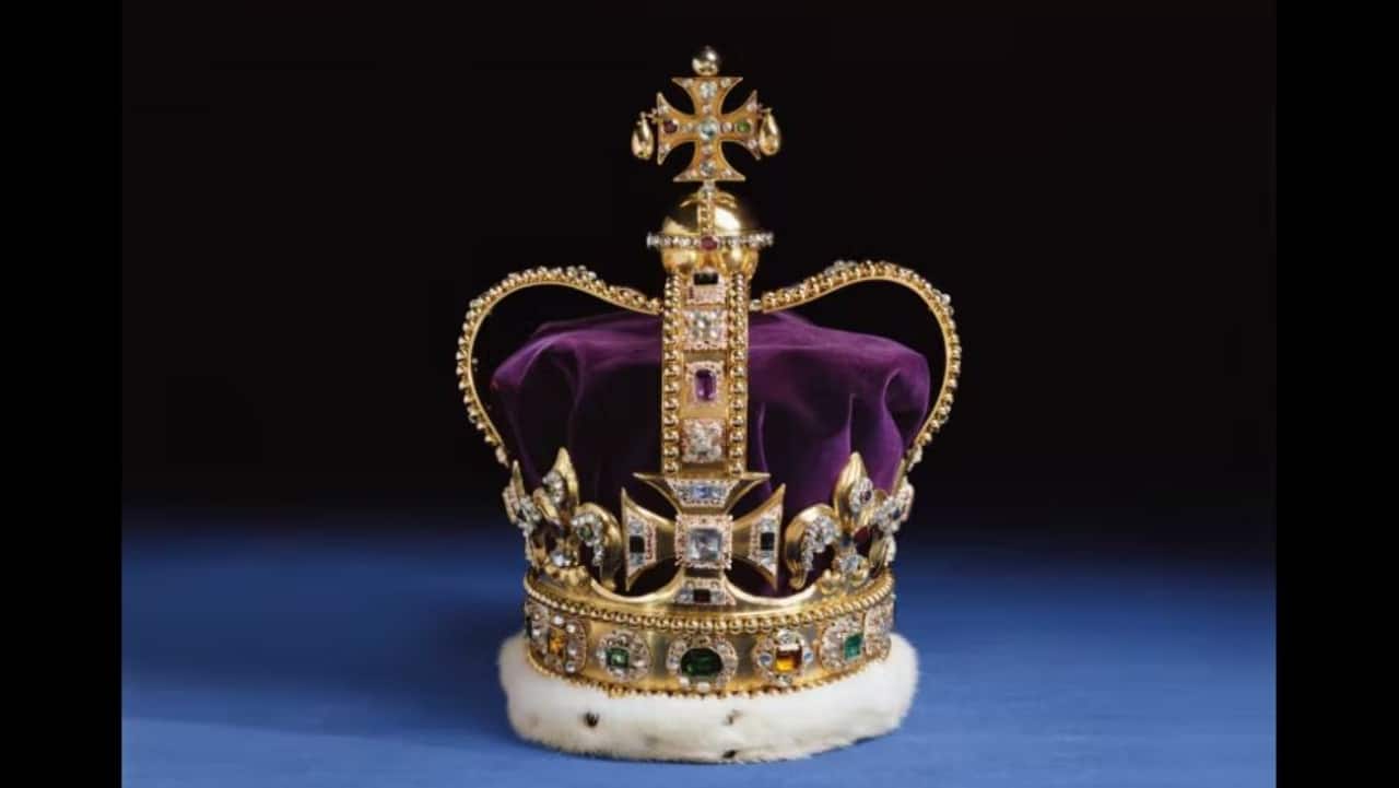 St Edward's Crown was made by Crown jeweller Robert Viner in 1661 for the coronation of king Charles II, after the previous medieval crown was melted down by parliamentarian rebels in 1649 during the English Civil War. Monarchs did not wear the solid gold crown in coronation ceremonies for more than 200 years as it was too heavy. It weighs 2,040 grams and is 30.2 centimetres tall. (Image credit: Historic Royal Palaces)